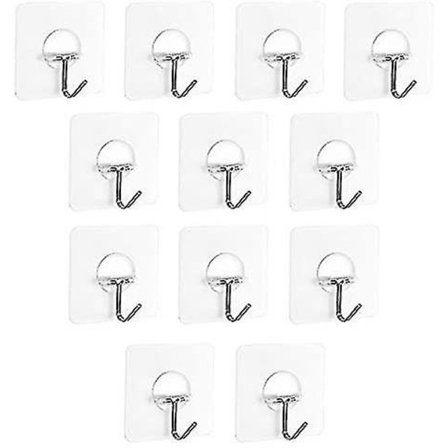 Klare kroge selvklæbende plastik klæbrige kroge 5 kg (maks.)