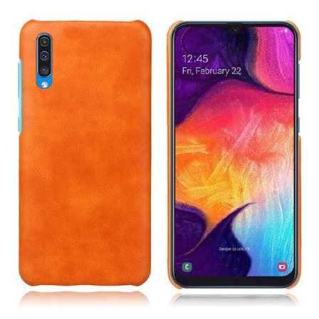 Crazy Horse Samsung Galaxy A50 læder etui - Orange
