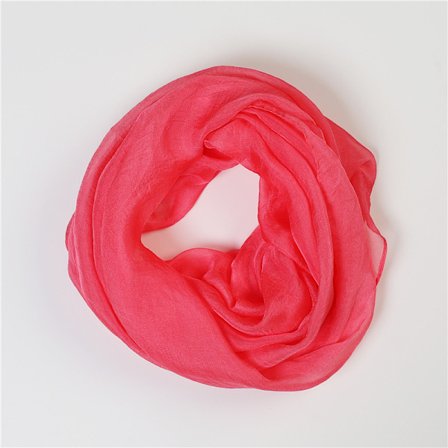 Punainen vesimeloni kaunis kiiltävä huivi, jossa värigradientti, sequi