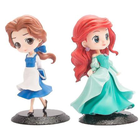 2 St/lot Princess Bella Mermaid Belle Figurleksaksdekoration