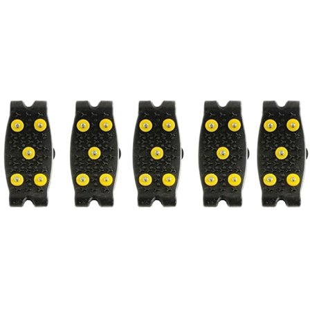 Issko med pigge til sne og is, skridsikre silikonepigge til skridsikre skoovertræk, 5 stk.