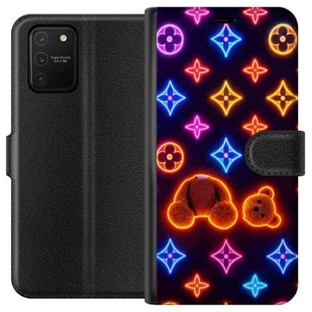 Yhteensopiva Lompakkokotelo Samsung Samsung Galaxy S10 Lite Neonvärisellä ylellisellä kuviolla, jossa hehkuvia nalleja pop-taide-esteetiikassa