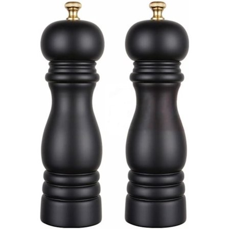 ING Kaksiosainen suola- ja pippurimyllysetti, puinen pippurimylly, puinen suolamylly, uudelleentäytettävä manuaalinen pippurimylly, kaksiosainen setti