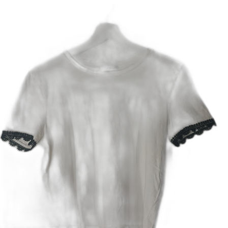 Vit t-shirt med spetsdetalj från Zara