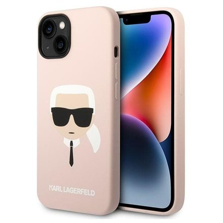Karl Lagerfeld KLHCP14MSLKHLP iPhone 14 Plus 6.7" hardcase pink/pink Silikone Karl's Head