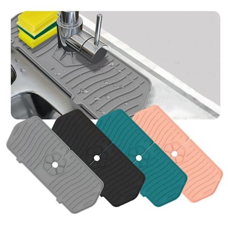 Kranmåtte til vask - stænkskærm, håndvask til badeværelse grøn_sai