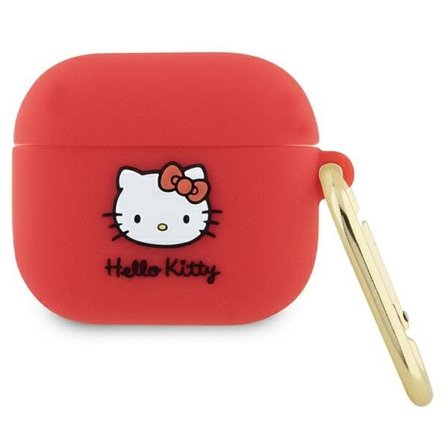 Hello Kitty Silikon 3D Kitty Head fodral för AirPods 3 - fuchsia