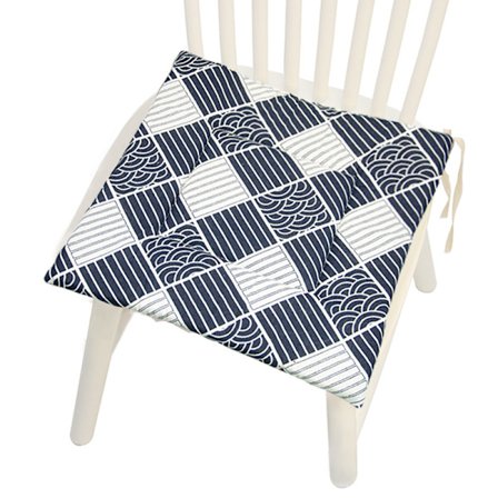 Tryckt fyrkantig sittdyna i polyesterlinne, tjock sittdyna, cirkulär dyna för burspråk, hushållsdyna i japansk stil för stussen