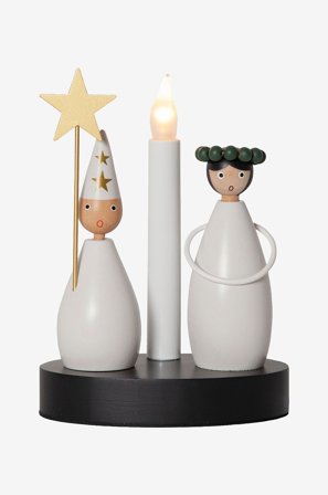 Star Trading - Lysestage Christmas Joy Lucia - Hvid - Adventslysestager - Fra Homeroom
