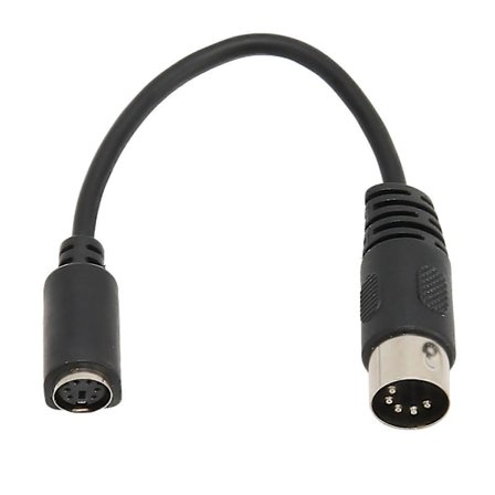 Näppäimistöhiiren muunninkaapeli Din 5-nastainen uros - Mini Din 6-nastainen naaras Näppäimistöhiiren adapterijohto Ps2:lle 5.9in