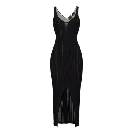 Pinko, Fitted Knit Dress Zwart, Dames, Maat:L