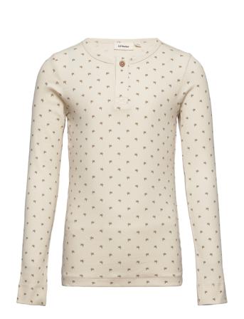 Nmngago Ls Slim Top Au Lil T-shirts Long-sleeved T-shirts Hvit Lil'Atelier
