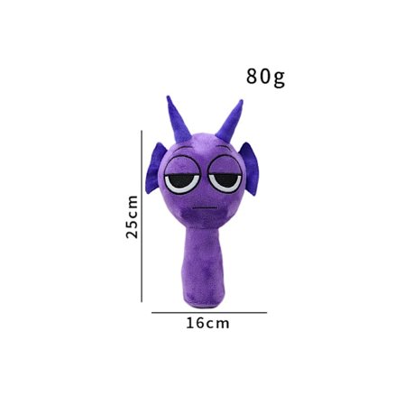 Sprunki Plysj, 10' Sprunky Wenda og Grå Plysjdyr, Sprunk Myke og Morsomme Kosedyr Dukker for Fans og Venner Bursdag Julegave