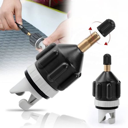 2 SUP Pump Valve Adapter Med Munstycke, Luftventilomvandlare För Uppblåsbar Båt, Stand Up Paddle Board Kajak