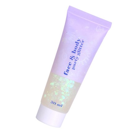 Glittergel for øyne og kropp med holdbarhet, havfrue-skalaeffekt, skånsom mot sensitiv hud, rask å rengjøre og fjerne