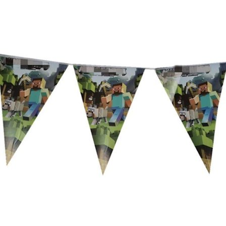 Minecraft Guirlande Banner Fest Fødselsdagsartikler Værelsesdekoration