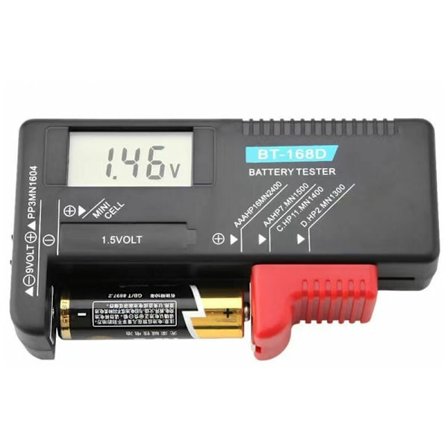 BT-168D LCD AA/AAA/C/D/9V/1.5V Universal Digital Batteritestare, Universal Batteritestare
