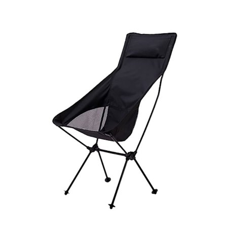 Utefällbar stol Fiskestol SVART STOR