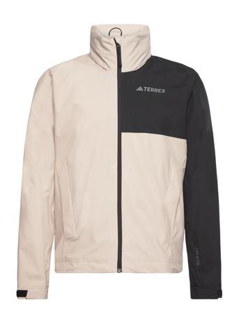 Terrex Multi Rain.rdy 2-Layer Rain Jacket Outerwear Rainwear Rain Coats Beige Adidas Terrex*Betinget Tilbud