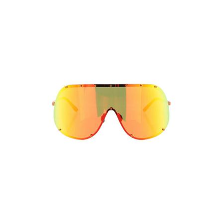 Rick Owens Shield sunBril , Oranje , Heren , Maat: ONE Size Zonnebrillen