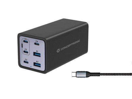 CONCEPTRONIC 6-Port 200W Gan Usb Pd
