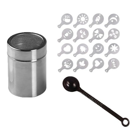 Ruostumattomasta teräksestä valmistettu kahvivahdon kuviointistensiili barista-stensiili koristetyökalu seppele-stensiili kahvin painaminen