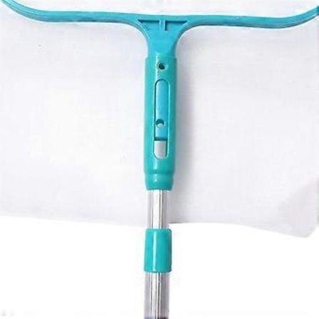 Pool Leaf Skimmer Net, med 3 sektioner teleskopstang & fintmasket poolnet, poolrensningsværktøj til Rem