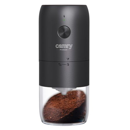 Trådløs kaffekværn med keramisk formaling og USB-C-opladning