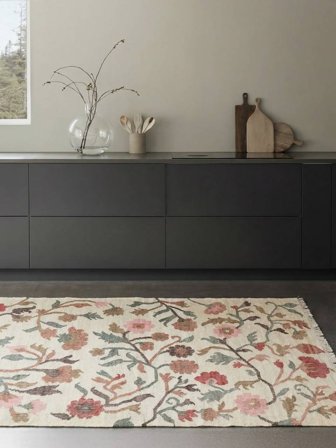 Floral Bitte Jute Multicolor Rug