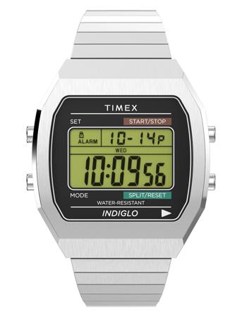 Timex 80 Steel 36Mm Stainless Steel Expansion Band Watch Accessories Watches Digital Watches Silver Timex