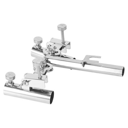 Rostfri dubbel fiskespöhållare med steglös finjustering