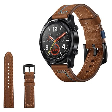 Huawei Watch GT / GT 2 42 / 46mm / Magic ægte læder Urrem - Brun