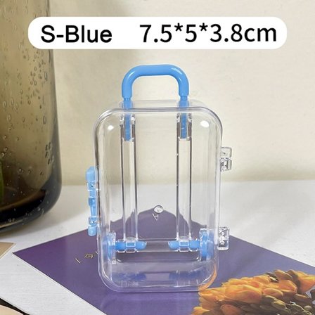 Mini koffertstil oppbevaringsboks Smykkeoppbevaringseske øredobber N