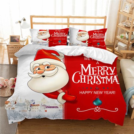 Joulu 3D Digitaalisesti Painettu Vuodevaatteet Peitto Pussilakana Yksikokoinen Kaksinkertainen