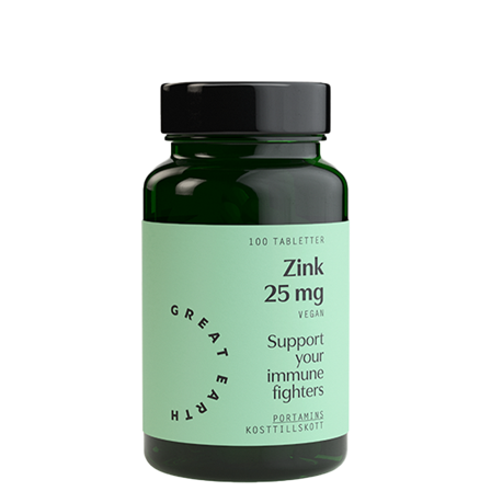 Great Earth Zink 25mg 100 tabletter