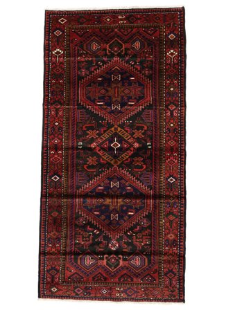 Hamadan Rug Oriental Black/Dark Red (Wool, Persia)