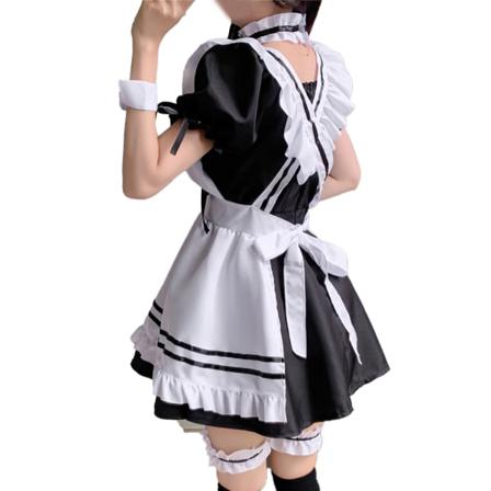 Enkel Design Halloween Kortärmad Kvinnor Maid Dress Girl