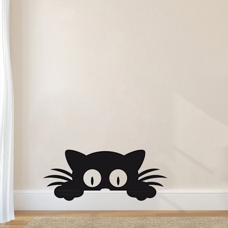 Söt katt vinyl vägg klistermärke