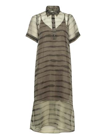 Moca Polo Dress Knälång Klänning Grön Just Female