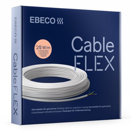Ebeco Cableflex 20 Gulvvarmekabel 20 W/m, 93 m, 1840 W, Varme