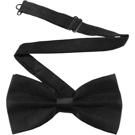 Säädettävä Musta Perhosolki Miehille, Esiköydetty Satiini Kaulaliina Hääihin, 11.571.5cm