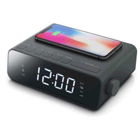 Muse M-175 WI Clock Radio langattomalla latauslaitteella 5W