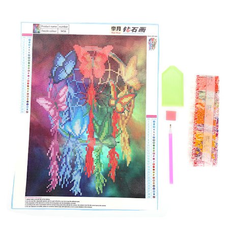 DIY Håndlavet Rhinestone Broderi Maleri Korssting Kit Håndværk til Hjemmevægsdekoration