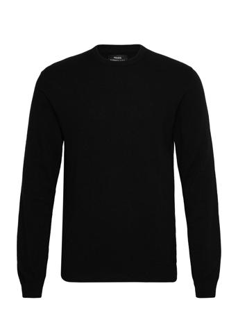 Eco Wool Karsten Knit Tops Knitwear Round Necks Black Mads Nørgaard