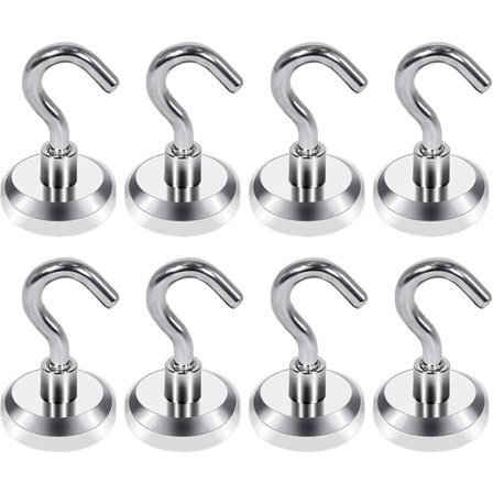 8pack 25mm Neodymium Magnetiska Krokar För Hem Garage Kontor