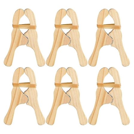 /EA/6-pack Träklämmor för Lek, för Gardiner, Garderober & Kreativt Lärande för Barn