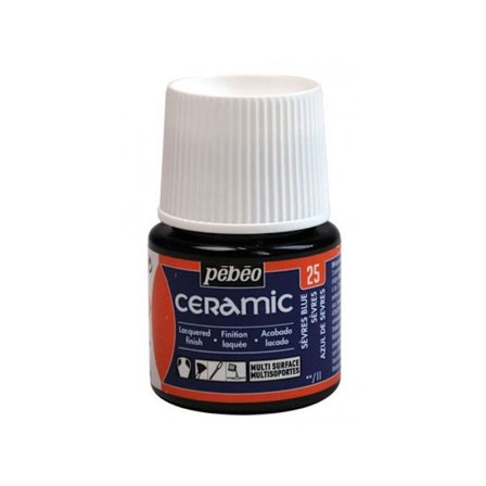 Färg - Pébéo - Ceramic Sèvres - 45ml - Blå - Blank