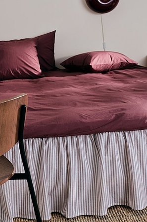 Jotex - Bedvalletje Organisch Bruin/wit Bruin/wit - ESSA - Koop Bedrokken bij Jotex