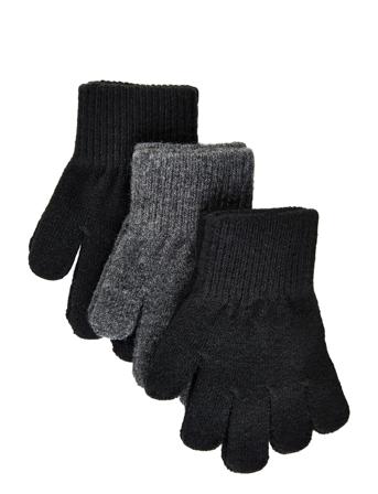 Magic Gloves 3 Pack Accessories Gloves & Mittens Mittens Svart Mikk-line*Betinget Tilbud