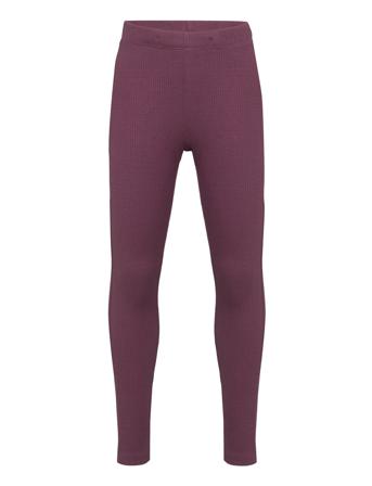 Leggings Rib Solid Lindex Burgundy